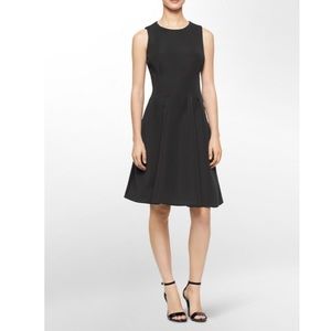 Calvin Klein textured tonalstripe sleeveless dress